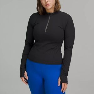 NWOT Black Lululemon Luxtreme Half Zip
